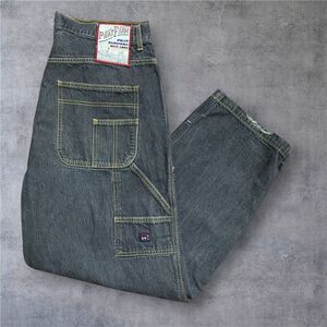 Phat Farm Vintage Y2K Baggy Skater Grunge Gray Denim Jeans Carpenter Mens 38